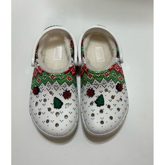 Crocs Unisex-Adult Classic Lined Holiday Charm Clog Women 7.0 US - Picture 1 of 12